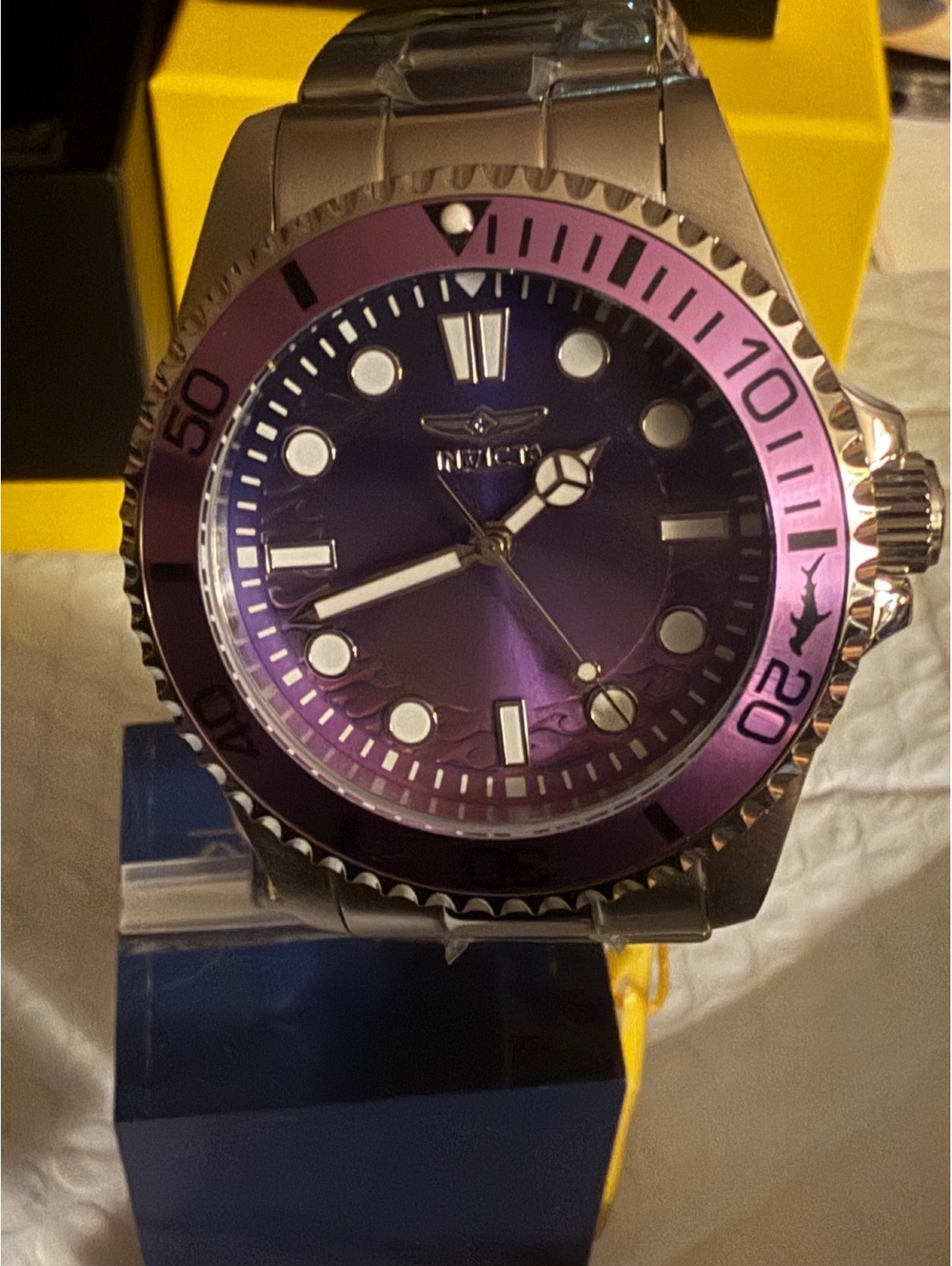 $249 BRAND NEW INVICTA PRO DIVER PURPLE FACE 43mm WATCH - Picture 8 of 9